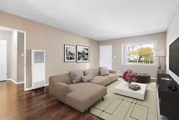 Virtually staged living room